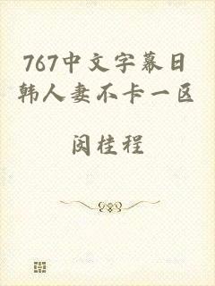 767中文字幕日韩人妻不卡一区