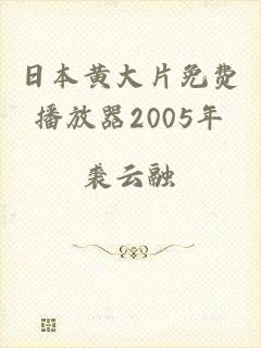 日本黄大片免费播放器2005年