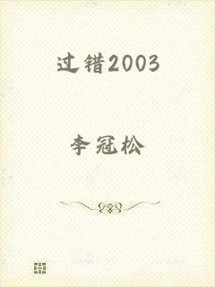 过错2003