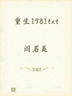 重生1981txt