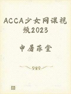 ACCA少女网课视频2023