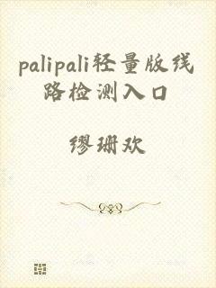 palipali轻量版线路检测入口