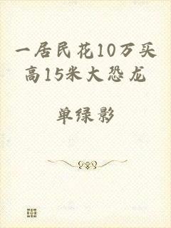 一居民花10万买高15米大恐龙