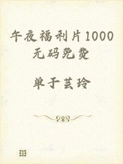 午夜福利片1000无码免费