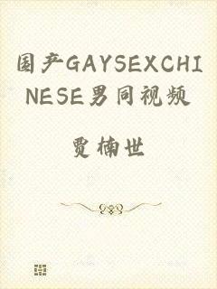 国产GAYSEXCHINESE男同视频