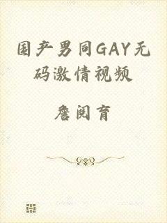 国产男同GAY无码激情视频