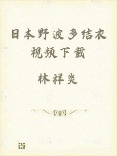 日本野波多结衣视频下载