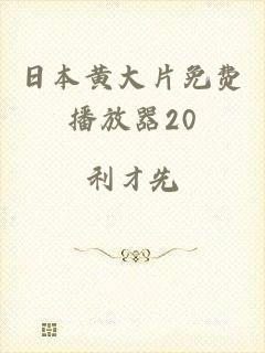 日本黄大片免费播放器20