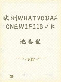 欧洲WHATVODAFONEWIFI18√K