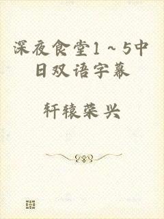 深夜食堂1～5中日双语字幕