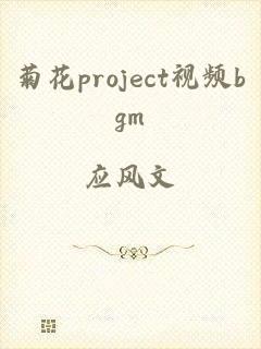 菊花project视频bgm