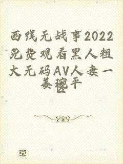 西线无战事2022免费观看黑人粗大无码AV人妻一区